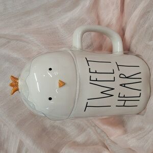 Rae Dunn Tweet Heart ceramic lidded mug
